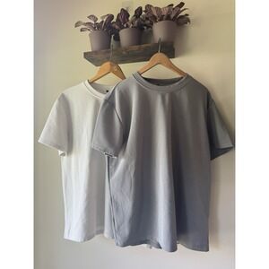 SUMWON Shirt Mens XL Lot 2 Pack Textured Ribbed Jersey Crew Neck Short Sleeve Te